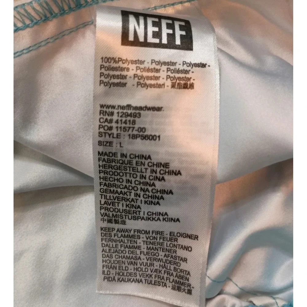 NEFF Pool Party Swim Trunks Large Flamingo Swan Cherry Banana Print
